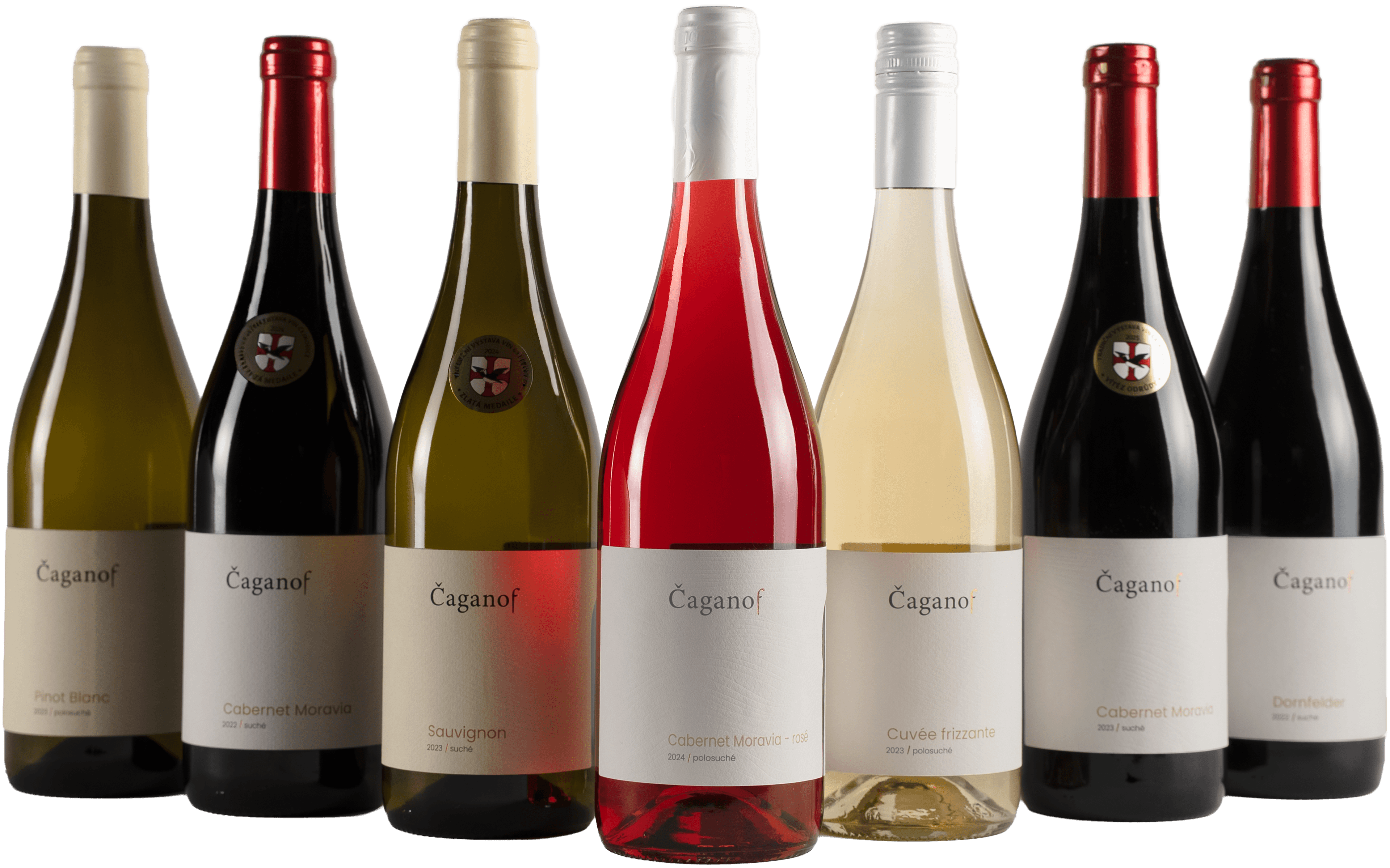 Láhve vín Čaganof
